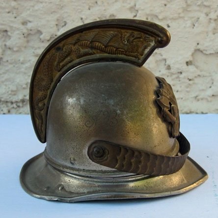 French WWI Era, Fire Helmet Inkwell — image 4