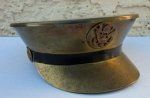 US WWII Brass Candy Dish, US Army Enlisted Visor Hat