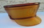 US WWII Glass Candy Dish, Army Enlisted Hat