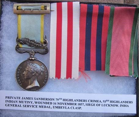 British Crimean War Campaign Medal, Sebastopol Clasp, 79th & 93rd Highland Rgt — image 2