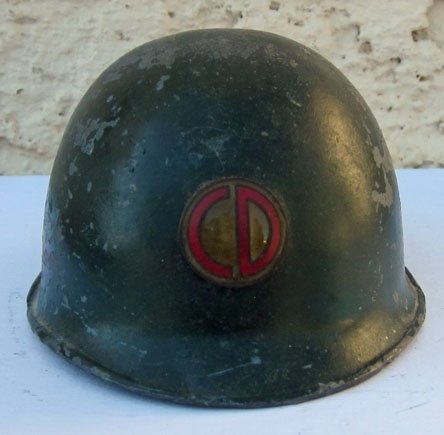 US WWII 85th Division Helmet Paperweight, 'Custer Division' — image 3