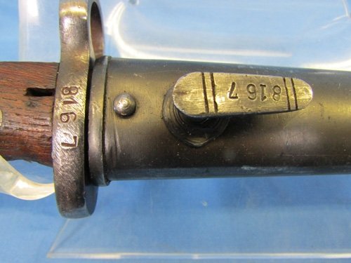  Yugoslavian M1924 Short Rifle Bayonet, Matching 8167 — image 3