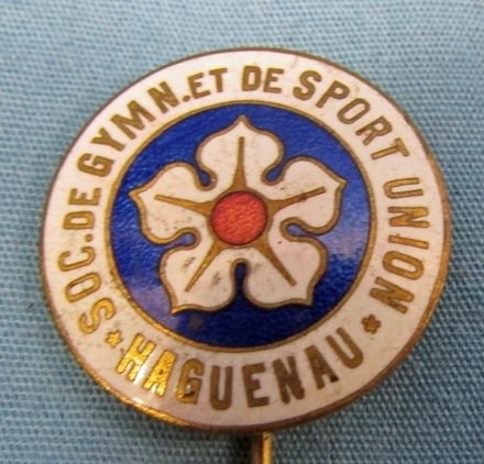  French WWII Era Gymnastic Union Stick Pin, Haguenau, 101st Abn — image 3