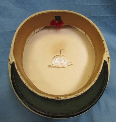  US 1930's White Topped Army Officer Summer Dress Visor Hat — image 6