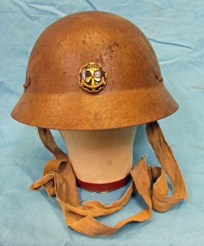  Japanese WWII Naval Ship Building Worker Steel Helmet — image 2