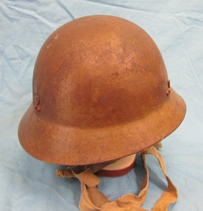  Japanese WWII Naval Ship Building Worker Steel Helmet — image 7