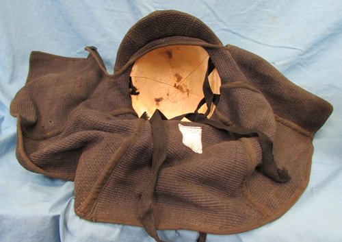  Japanese WWII Era Fire Helmet with Neck Skirt — image 6