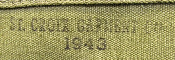  US WWII Musette Bag, St. Croix Garments 1943, Near Mint — image 4