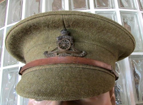  British WWI Royal Artillery Uniform Set, Hat, Bandoleer, Tunic & Boots — image 3
