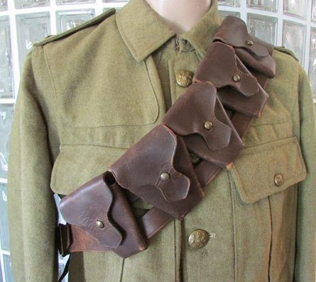  British WWI Royal Artillery Uniform Set, Hat, Bandoleer, Tunic & Boots — image 4