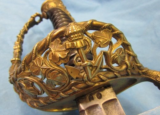  French 19th Century, Navy Officers Sword, Klingenthal Mfg. — image 3