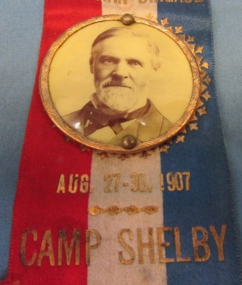  US Post Civil War, Camp Shelby Ohio Reunion Ribbon 1907, Sherman Brigade — image 4