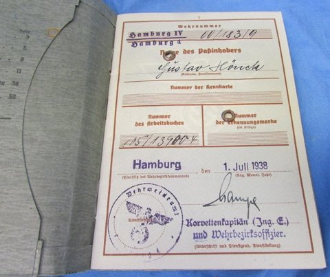  German WWII Kriegsmarine Wehrpass — image 4