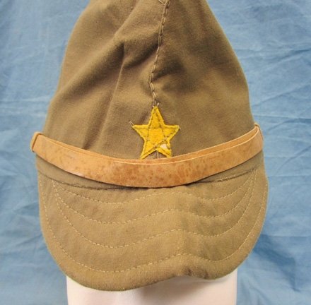  Japanese WWII Army Late War Issue Enlisted Field Cap, Cotton — image 3