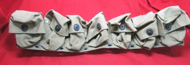 US WWI MILLS Mfg Enlisted Medical 10 Pocket Belt, Unit Marked — image 3