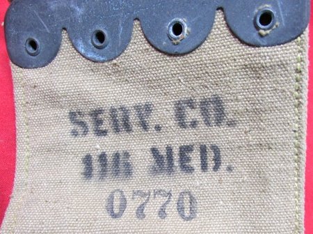 US WWI MILLS Mfg Enlisted Medical 10 Pocket Belt, Unit Marked — image 4