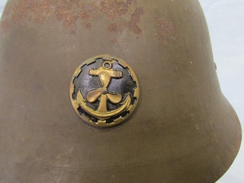  Japanese WWII Naval Ship Building Worker Steel Helmet — image 2