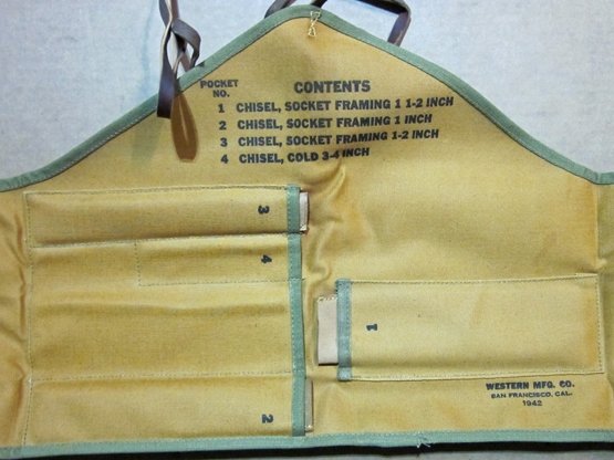 US WWII Tool Roll, Carpenters & Wheel Wrights, Mint, 1942, LAST ONE — image 5