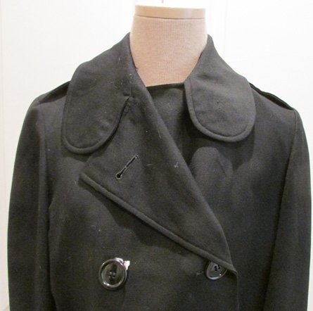 US WWII Woman's WAVES Overcoat, NC (Nurse Corps) USNR, Identified Ensign — image 3