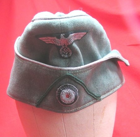 German WWII Heer Officers M1938 Overseas Cap, Administration — image 2