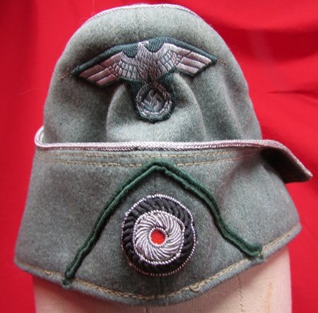German WWII Heer Officers M1938 Overseas Cap, Administration — image 3