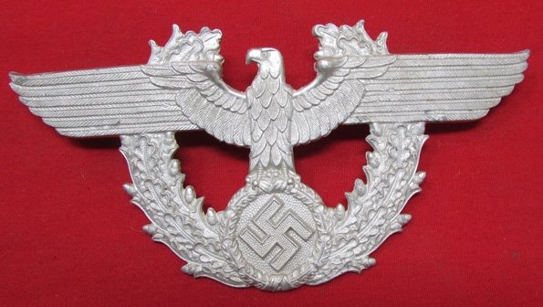 German WWII EM Police Shako Eagle Plate — image 2