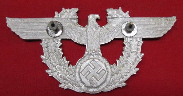 German WWII EM Police Shako Eagle Plate — image 3
