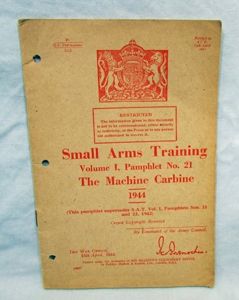 British WWII Thompson & Sten SMG Pamphlet No.21, The Machine …