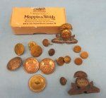 British Victorian Era Lancashire Fusiliers Officers Badges & Buttons Lot