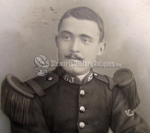  French WWI Large Format, Soldiers Portrait, 63rd Regiment — image 3