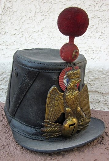 French M1860 Enlisted Leather Shako, 7th Rgt, Mexican Intervention — image 2
