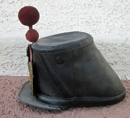 French M1860 Enlisted Leather Shako, 7th Rgt, Mexican Intervention — image 4