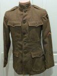 US WWI Army Enlisted Coat, 33rd Division Bullion SSI