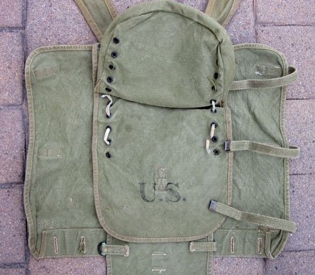 US Pre WWI 1910 Pattern Haversack, Lace-On Meatcan Pouch — image 4