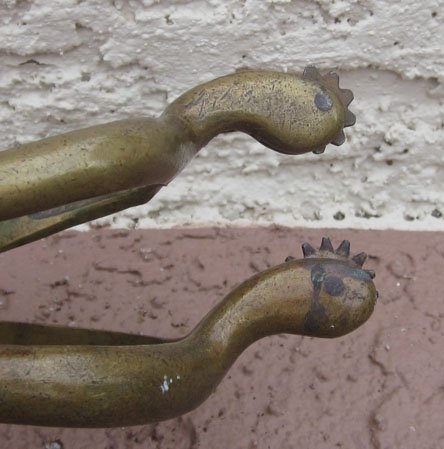 US Indian War Era Mounted Spurs, Mismatched Pair — image 4
