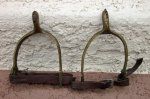 US Indian War Era Mounted Spurs, Mismatched Pair
