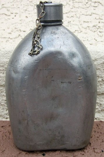 US Pre WWI Early Model Canteen, Seamless Body, Machined Cap — image 3