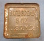 US WWI Reserve Ration, Hard Bread, Unopened Tin, U.S.Q.M.C.