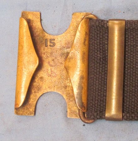 US IW, SAW Mills Mfg, Infantry, Blue Woven Canvas Double Loop Cartridge Belt — image 3