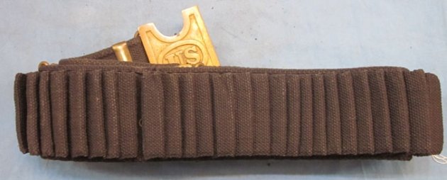 US IW, SAW Mills Mfg, Infantry, Blue Woven Canvas Double Loop Cartridge Belt — image 5