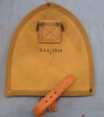 US Pre WWI Army T-Handle Shovel Cover, R.I.A. 1910, Unissued — image 3