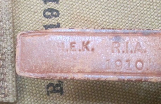 US Pre WWI Army T-Handle Shovel Cover, R.I.A. 1910, Unissued — image 4