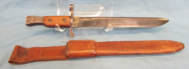  Canadian WWI 1st Model Ross Rifle Bayonet, & Scabbard — image 5