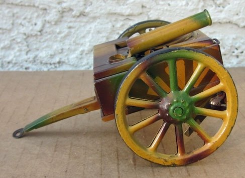 German WWII Era, Elastolin-Lineol, Tinplate Goulashkanone, Field Kitchen, — image 6