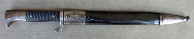 German WWI Era S84/98 Dress Bayonet, Eickhorn, Unit Marked Scabbard — image 3
