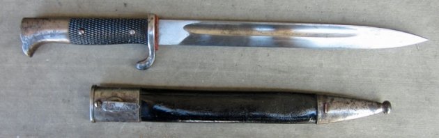German WWI Era S84/98 Dress Bayonet, Eickhorn, Unit Marked Scabbard — image 6