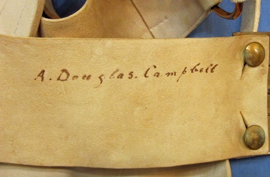 British Victorian Era, Argyle & Sutherland Officers Buff Leather Shoulder Belt — image 5