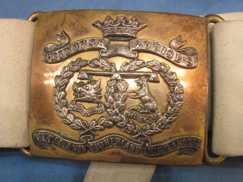 British Victorian Era, Argyle & Sutherland Officers Buff Leather Sword Belt — image 4