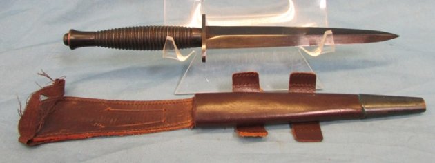  British WWII Fairbairn Sykes Commando Knife Ribbed Grip — image 3