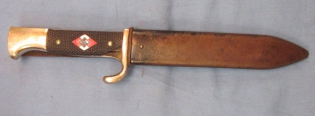 German WWII Hitler Youth Knife, Transitional Logo, Boker, RZM M7/75 — image 4